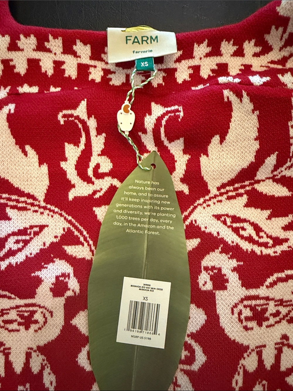 Red Miranda Knit Mini Dress - Picture 4 of 4